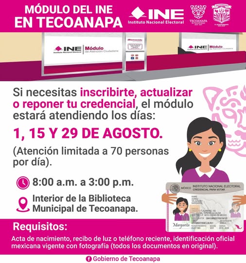 Modulo INE en Tecoanapa