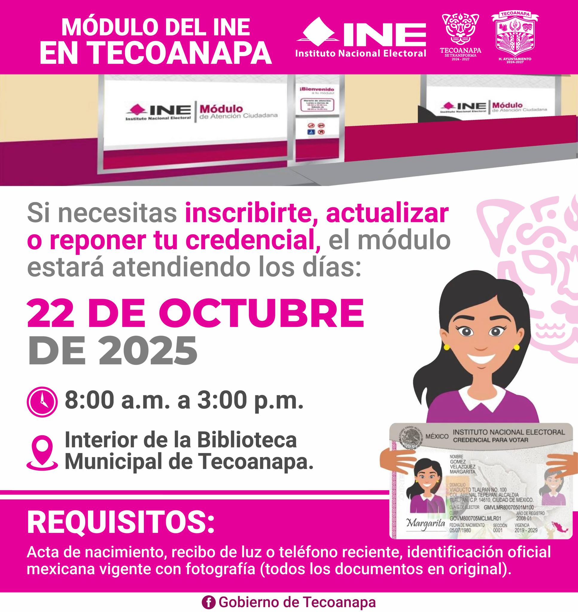 MÓDULO  DEL INE EN TECOANAPA